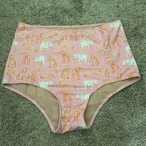 Kortni Jeane Pink Animal Print Bikini Bottom